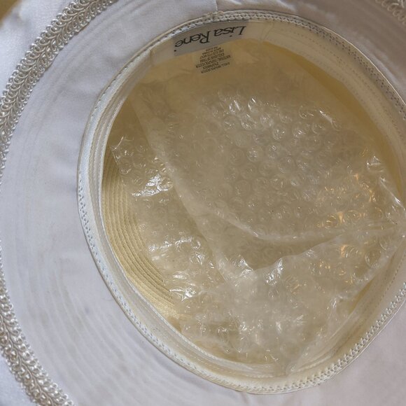 Women’s Tall White + Silver Studded Church Hat | Formal / Derby | One Size - Picture 5 of 7